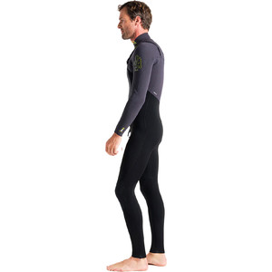 2023 C-Skins Mens ReWired 3/2mm GBS Chest Zip Wetsuit C-RW32MCZ - Black / Meteor X / Lime